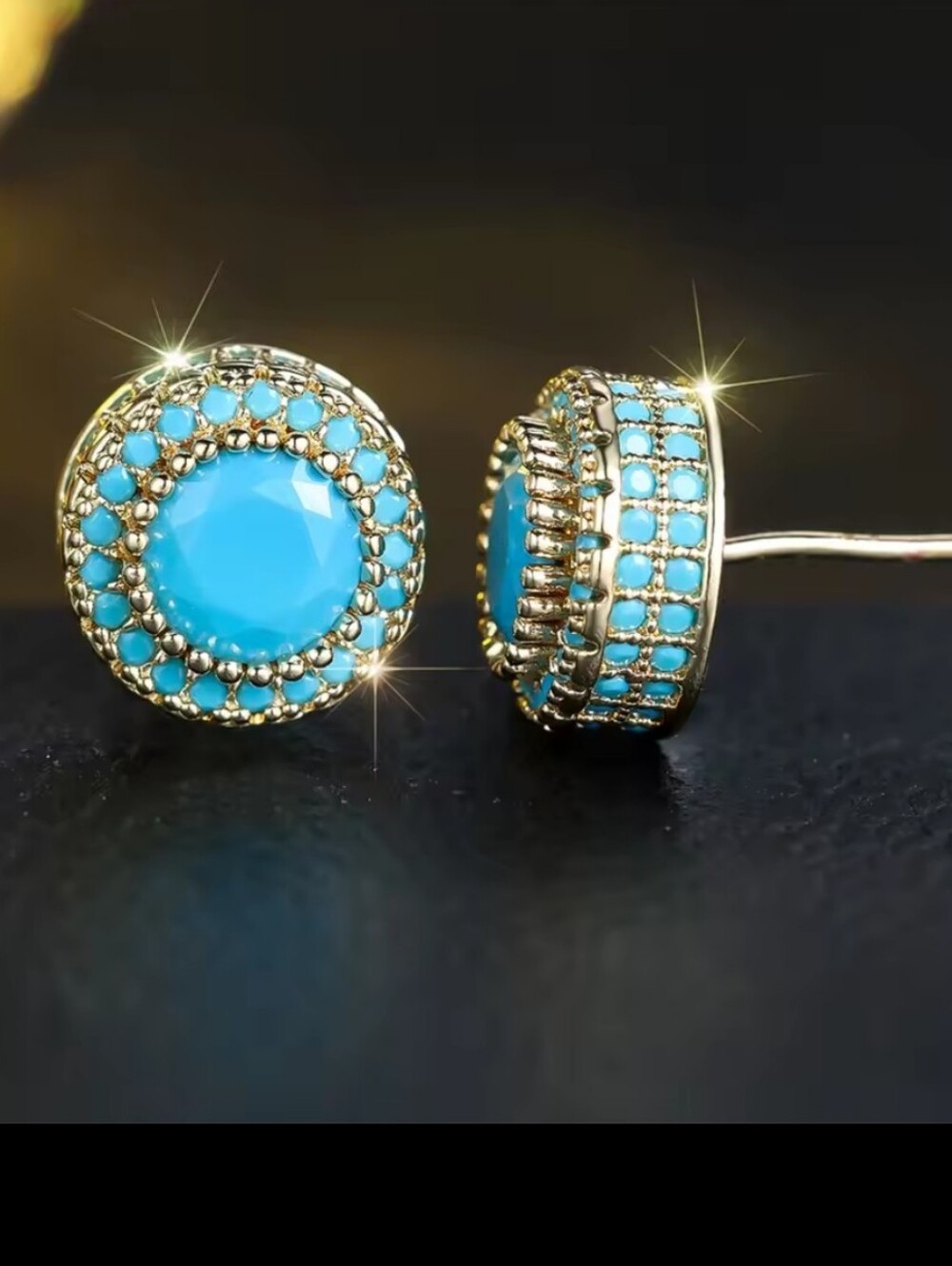 Fashion turquoise stud earrings